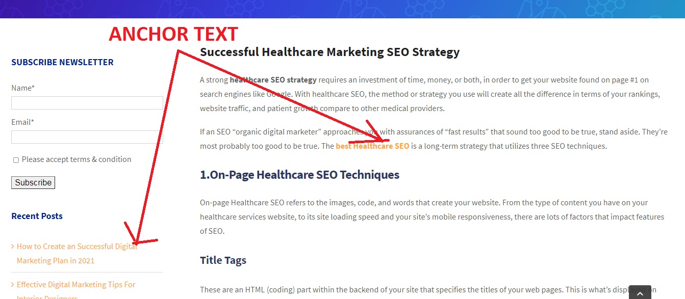 anchor text seo